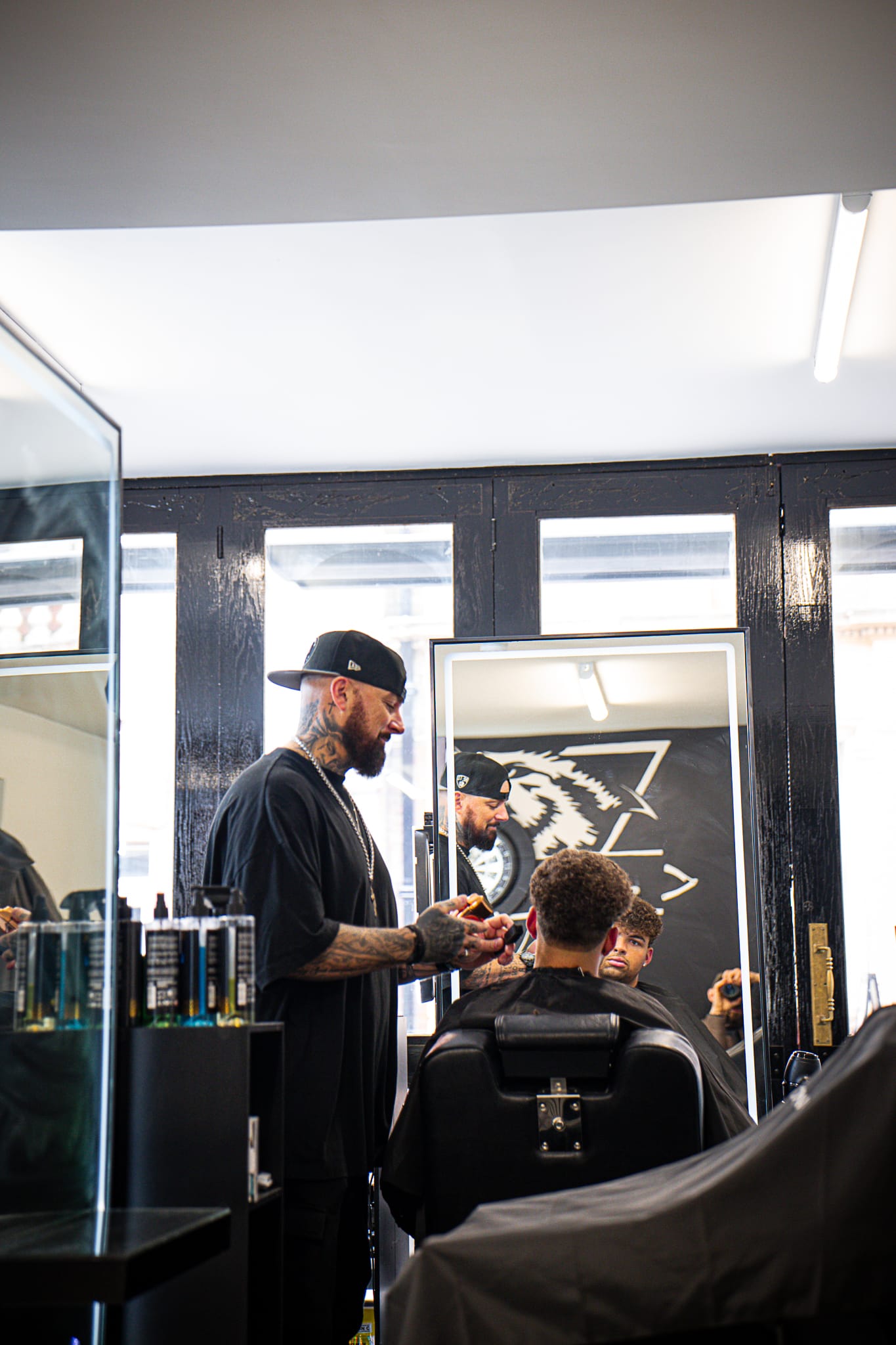 Inside the Wolfgang Hair barbershop, Leicester city centre