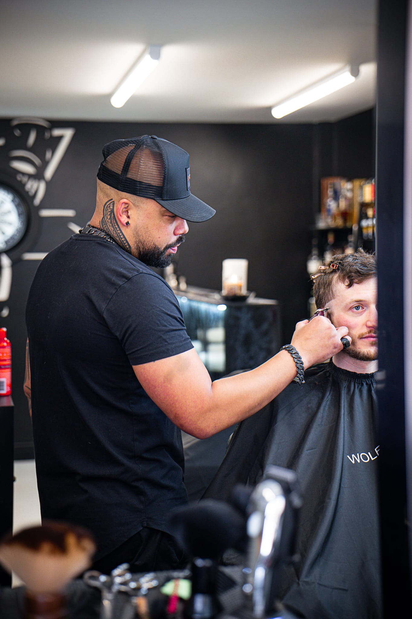 Sharp beard trim and shape at Wolfgang Hair barbershop