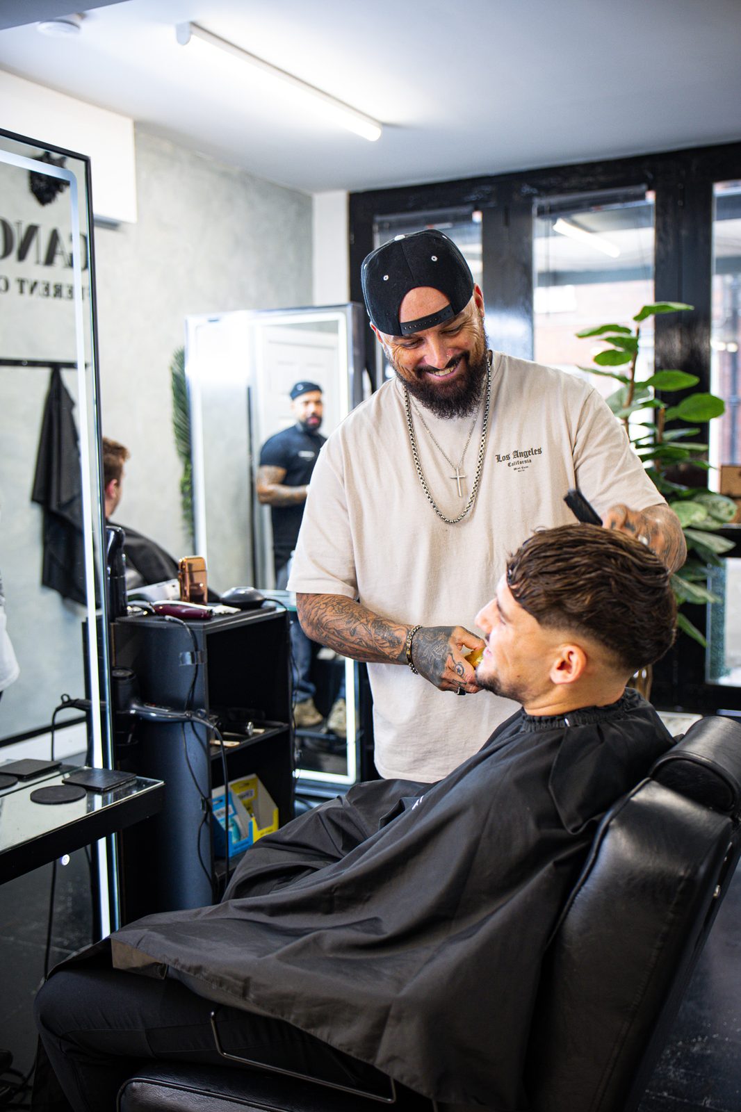 Beard detailing at Wolfgang Hair barbershop in Leicester